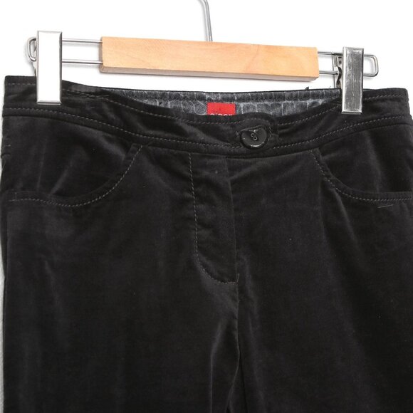 Olsen LEA Micro Cord Velvet Straight Leg Pant Trouser Stretch Black Casual - Picture 5 of 8